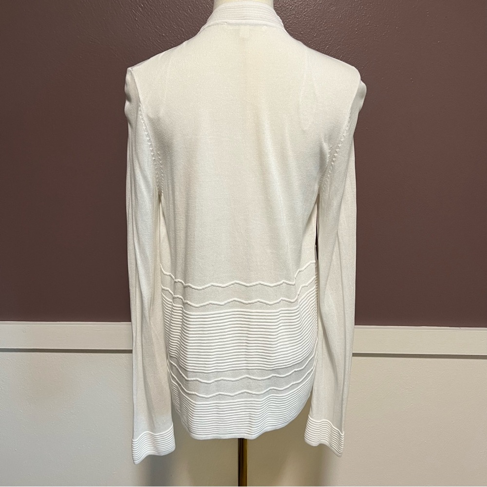 White Open Front Cardigan - Picture 2 of 6